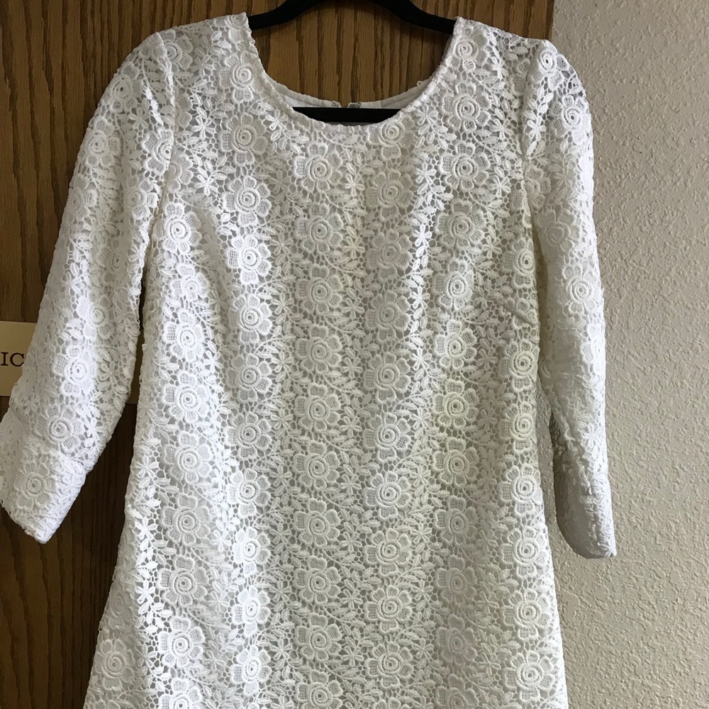 White lace dress